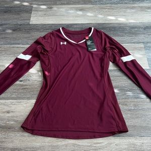 Burgundy Under Armour Volleyball Shirt